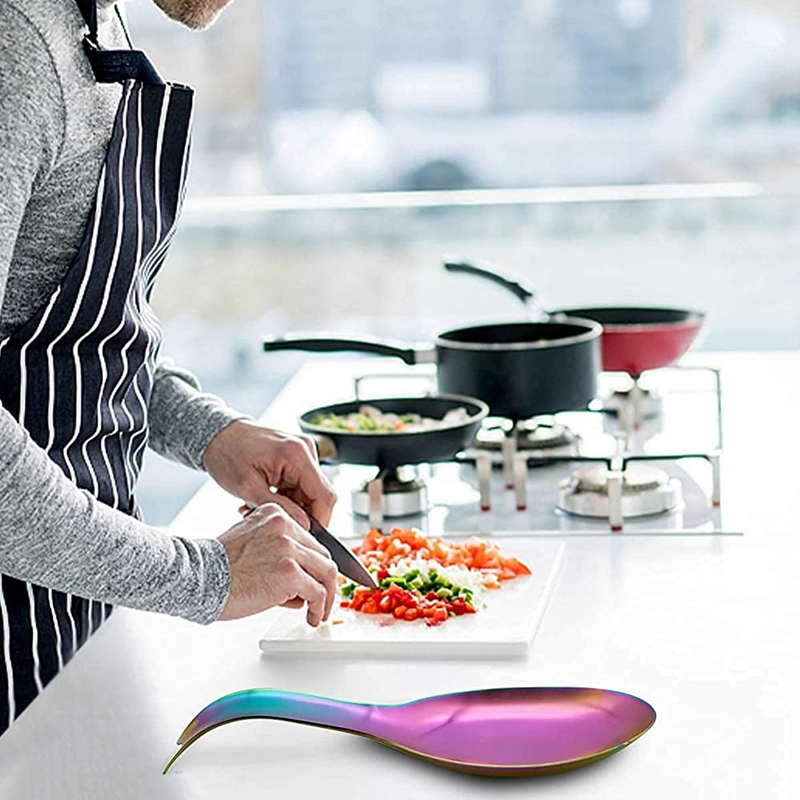 Fish-Shaped Stainless Steel Spoon Holder, Stainless Steel Cutlery Spoon Holder, Scraper Spoon Holder