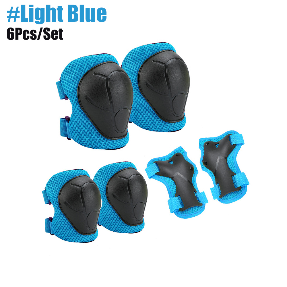Rodilleras para niños, coderas para niños de 3 a 7 años, conjunto de seguridad de equipo protector 6 en 1 con protector de muñeca para patinaje y ciclismo,: Blanco