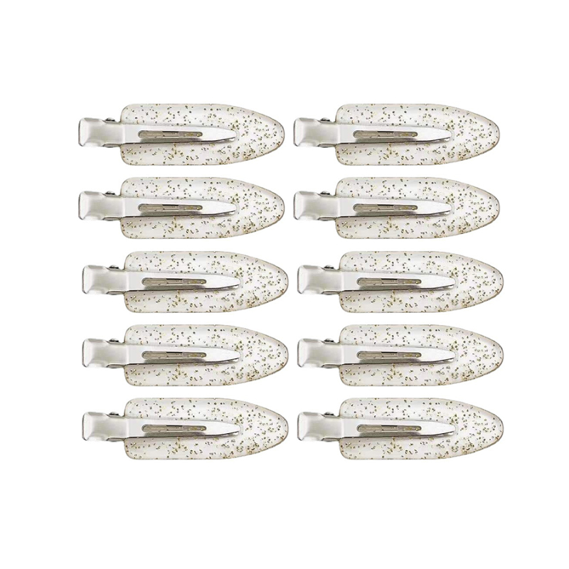 Molans 10 pz/impostato no piegare Fermagli per Capelli Senza Soluzione di Continuità Frangia Laterale Barrette Trucco Lavaggio Viso Accessori Donne Ragazze messa in piega Forcine: Argento