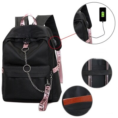 USB Laptop Backpack Women Men Waterproof Anti theft Travel Backpack School Bag For Teenage Boys Girls Students Bookbag Mochila: B-5