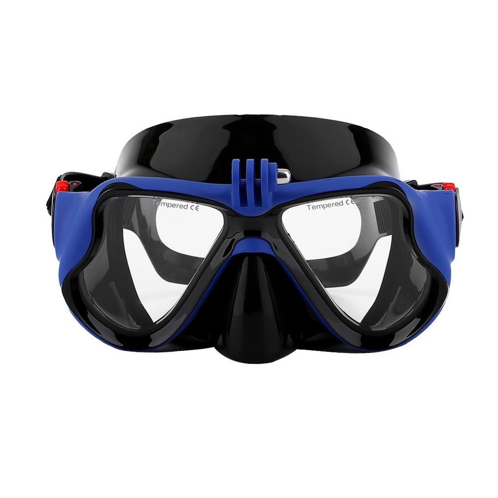 Professionele Onderwater Camera Duikbril Scuba Snorkel Anti-Fog Zwembril Geschikt Voor Standaard Gopro Sport Camera: WHITE
