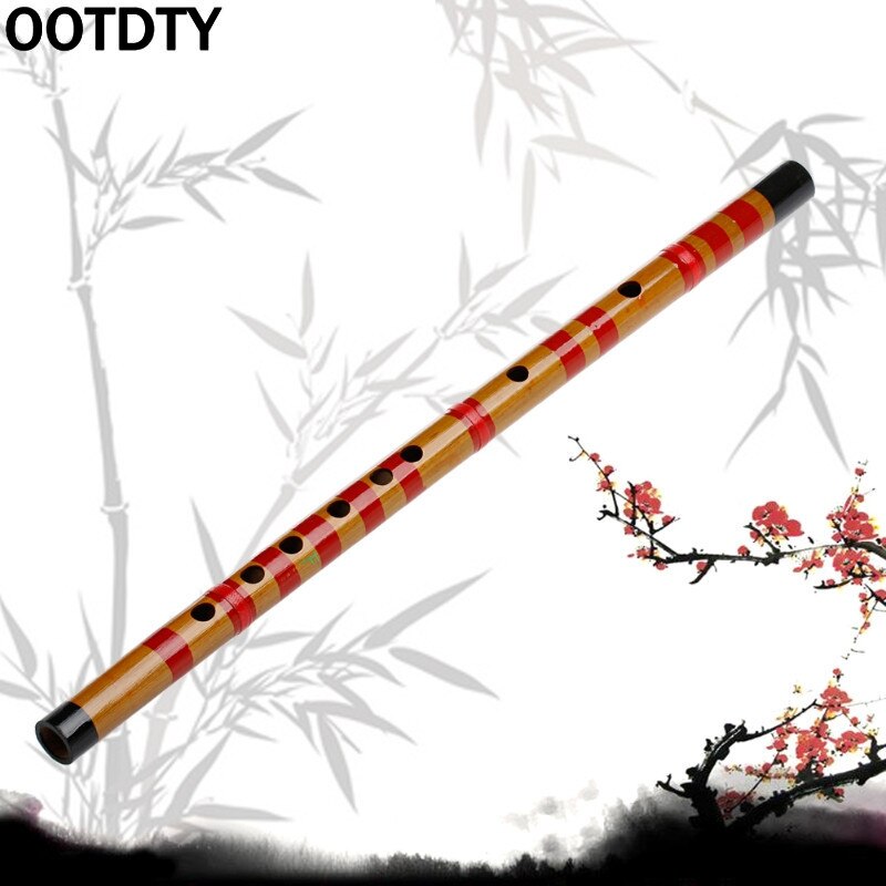 OOTDTY – Instrument de musique traditionnel à longue flûte en bambou, clarinette à 7 trous, 42.5cm