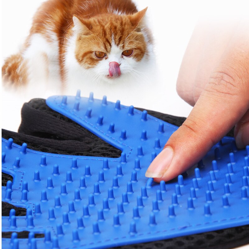 Guante De aseo para mascotas, guantes De eliminación De pelo para gatos, cepillos De eliminación De vello para gatos, peines De Masaje para perros, suministros para mascotas, accesorios para gatos