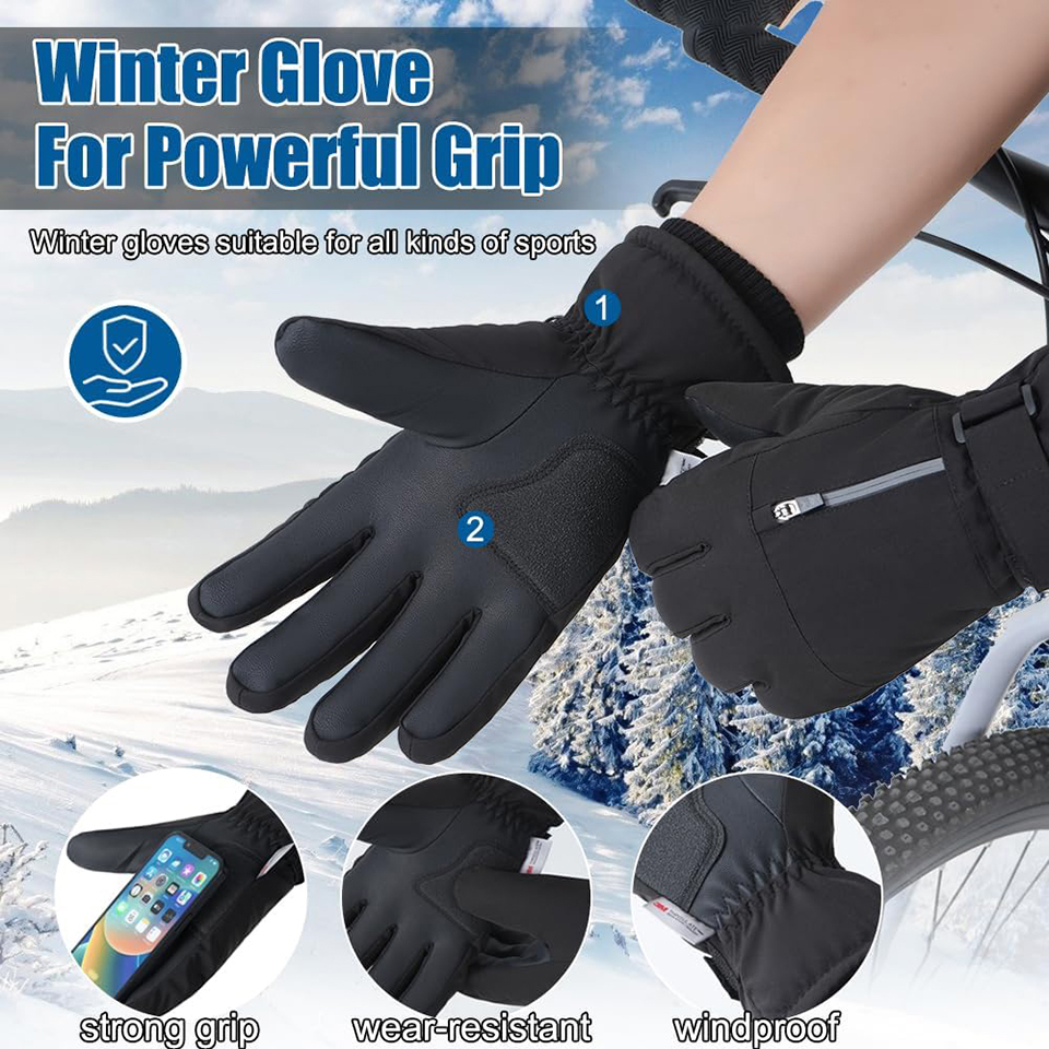 Winter Ski Handschuhe 3M Kälte Beständig Schafe Wasserdicht Zehn Finger Touchscreen Handschuhe Verdickte Anti-Unterhose Reiten Handschuhe männer Frauen