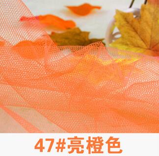 10Yards 150cm Soft Tulle Mesh Lace Fabric Wedding Dress Cloth Netting Mosquito Net Solid Color Pettiskirt Veil Ball Gown Tutu: Orange