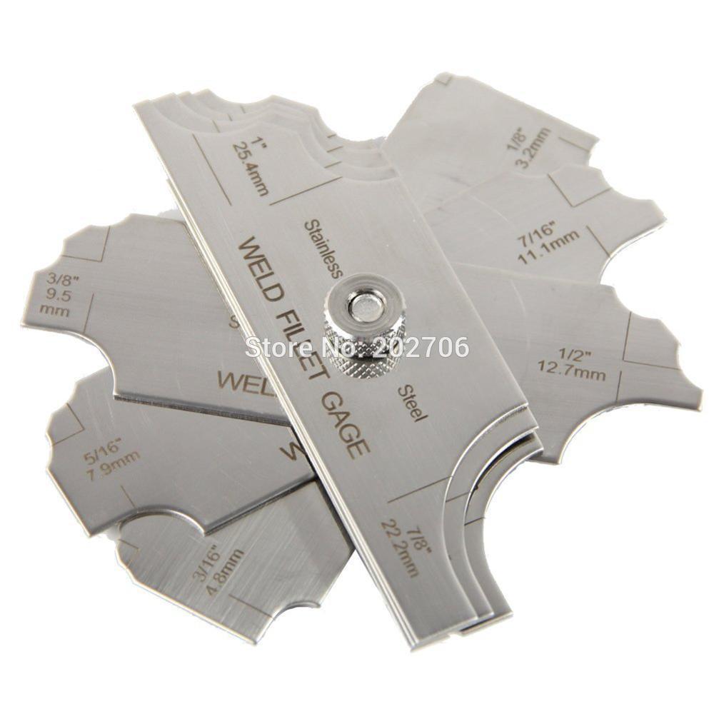 MG-11 metric inch Cam type weld gauge 7piece Fillet Type Master Weld Gauge Weld fillet gage Fillet Gage inspection welding gauge