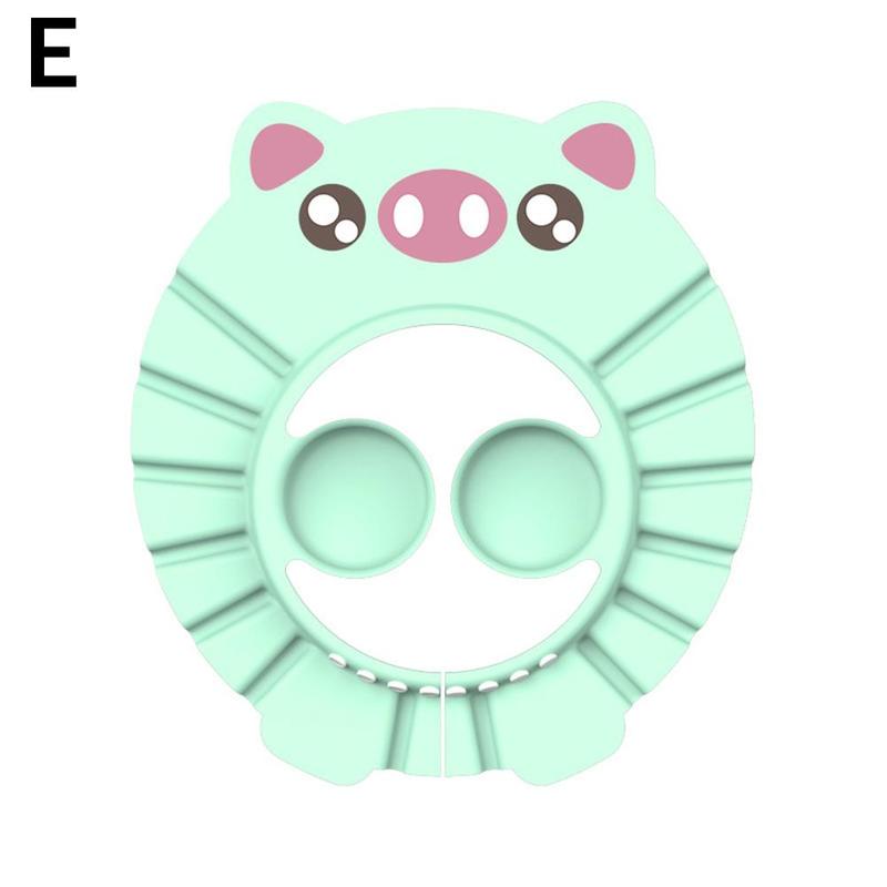 Leuke Baby Shampoo Cap Met Cartoon Funy Patroon Kids Baby Waterdichte Verstelbare Cap Douche Bad Zuigeling M8K4: E