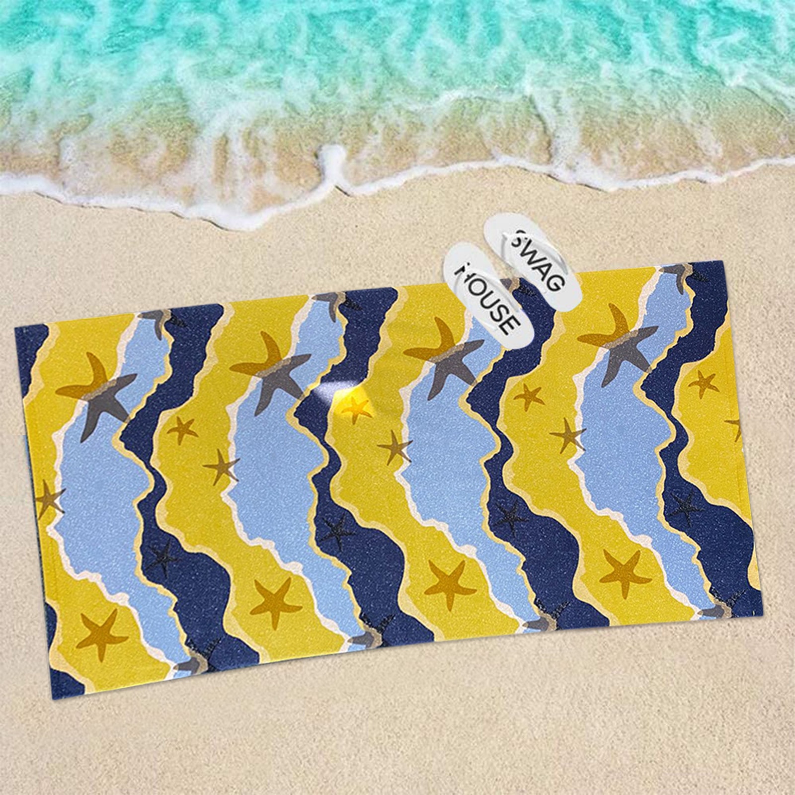 Waterproof Beach Towel Blanket Pocket Sand Free Towel Large Portable Mat Beach Camping Outdoor Towel Beach Picnic Mat Towel G2