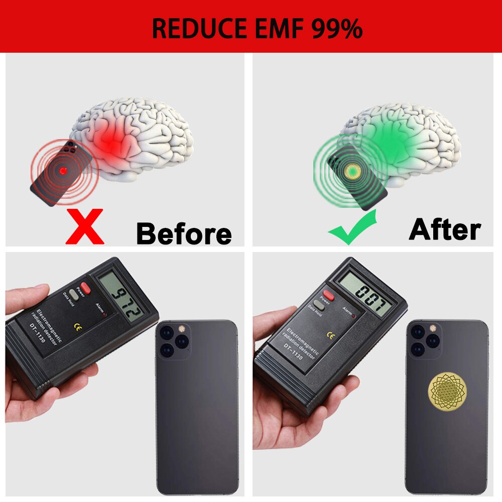 10pcs Against EMF Radiation Sticker High Negative Ions 3000cc for Health