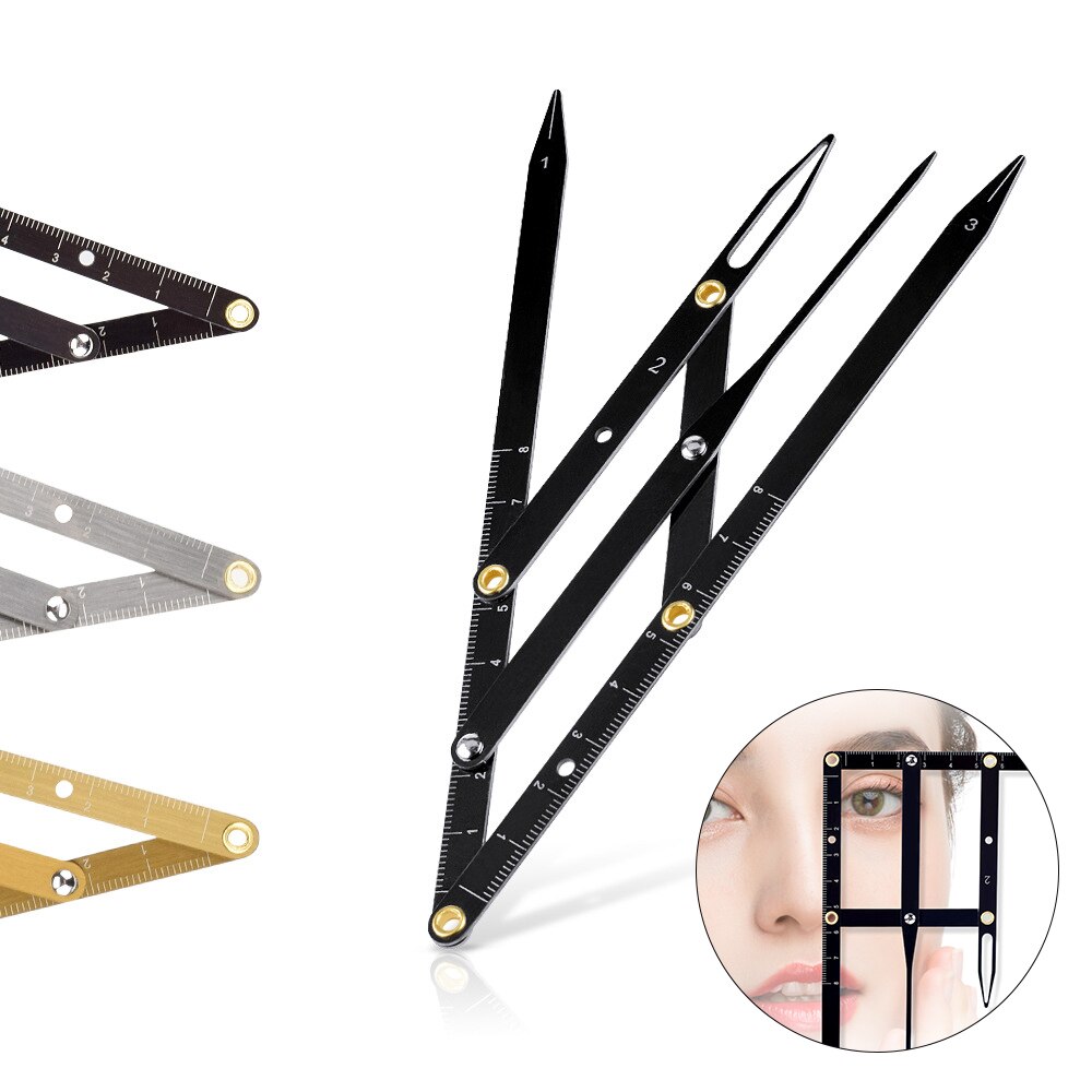 Stainless Steel Golden Ratio Calipers Microblading Permanent Makeup Eyebrow Measure Tool Mean Golden Eyebrow Divider