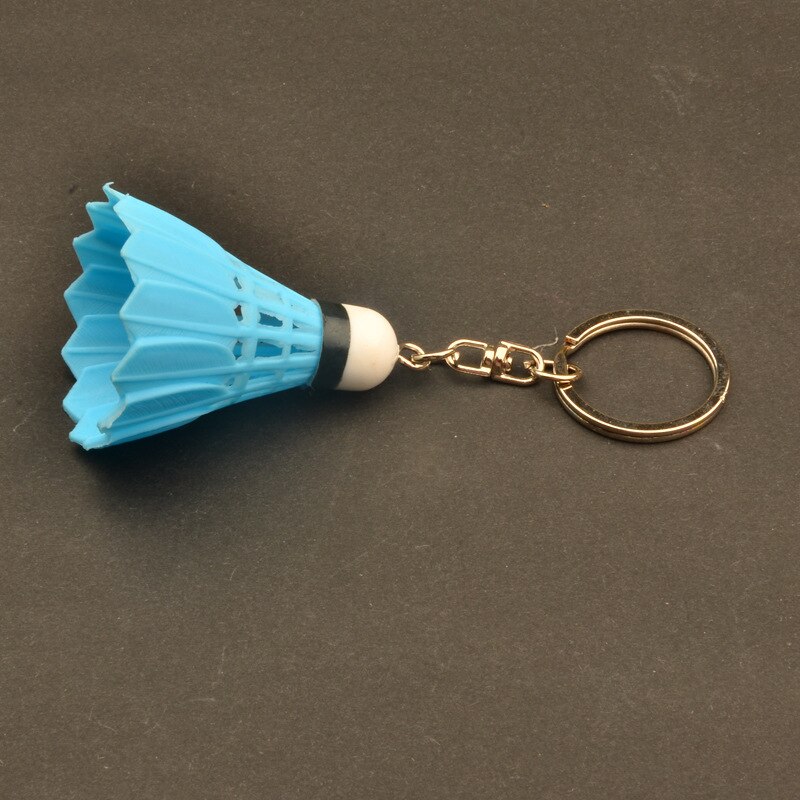 Unisex Mini Plastic Badminton Sleutelhanger Souvenir Tas Racket Hanger Utility Modellen Sport Key-chain 6 Kleuren Q1490CMG: blue