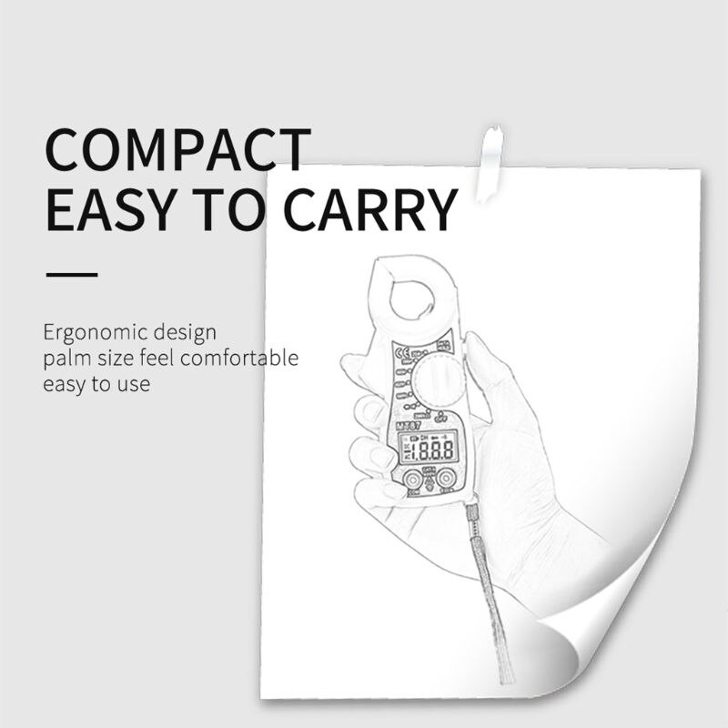 Draagbare MT87 Digitale Klem Ampèremeter Multimeter Met Meting Ac/Dc Spanning Tester (Ac Stroom) weerstand Multi Test