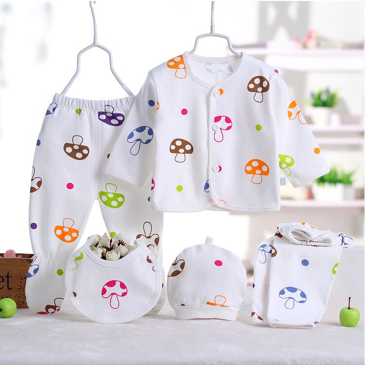 Nyfødt baby pige tøj 100%  bomuld spædbørn tøj sæt mærke baby dreng tøj til nyfødt baby sæt bukse outfit hat dragt: Mogu