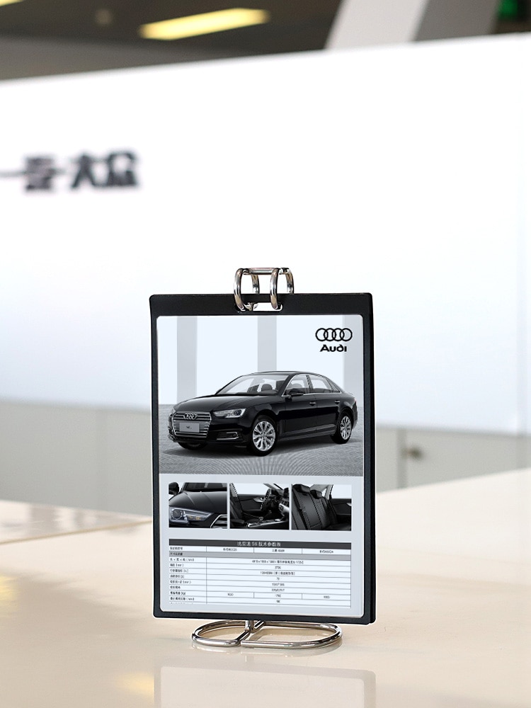 sviao Stainless Steel Tabletop Menu Holder PVC Page Sign Holder