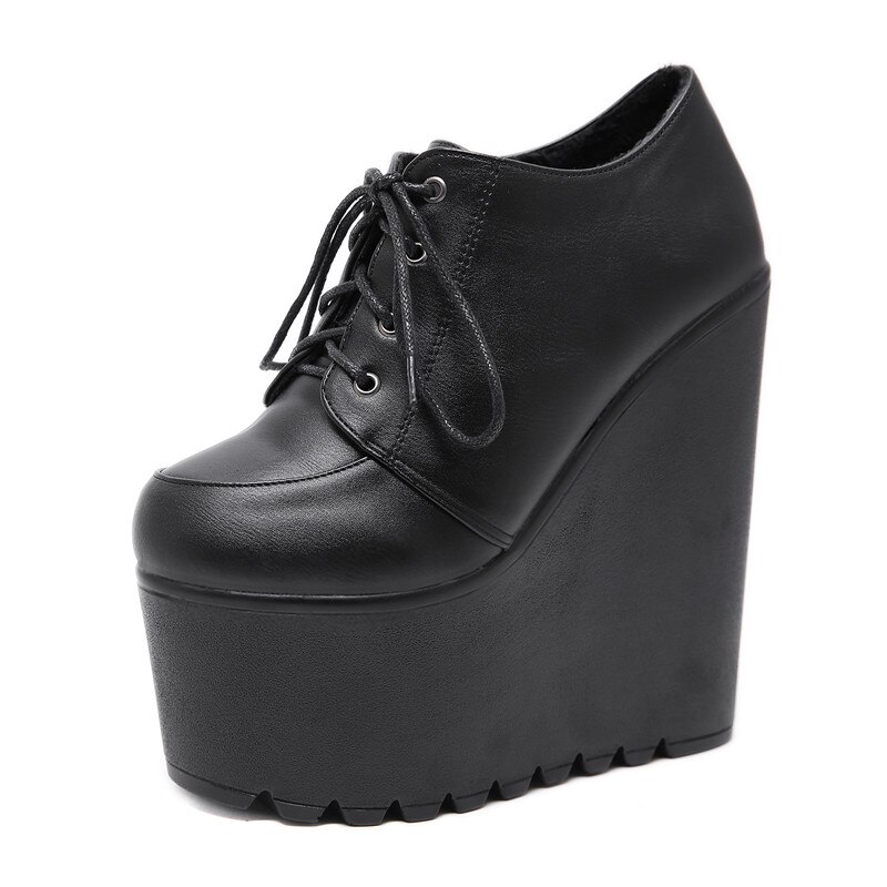 16cm Autumn Women Shoes Boots Women Wedges Heel Platform Ankle Boots