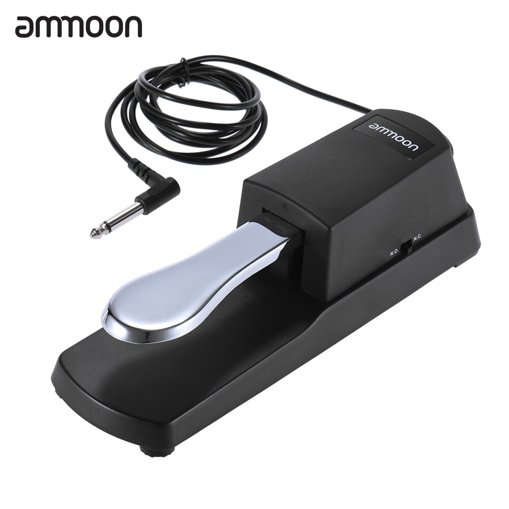 ammoon MIDI Keyboard Sustain Pedal Piano Keyboard Practical Sustain Damper Pedal for Casio Yamaha Roland Electric Piano Organ