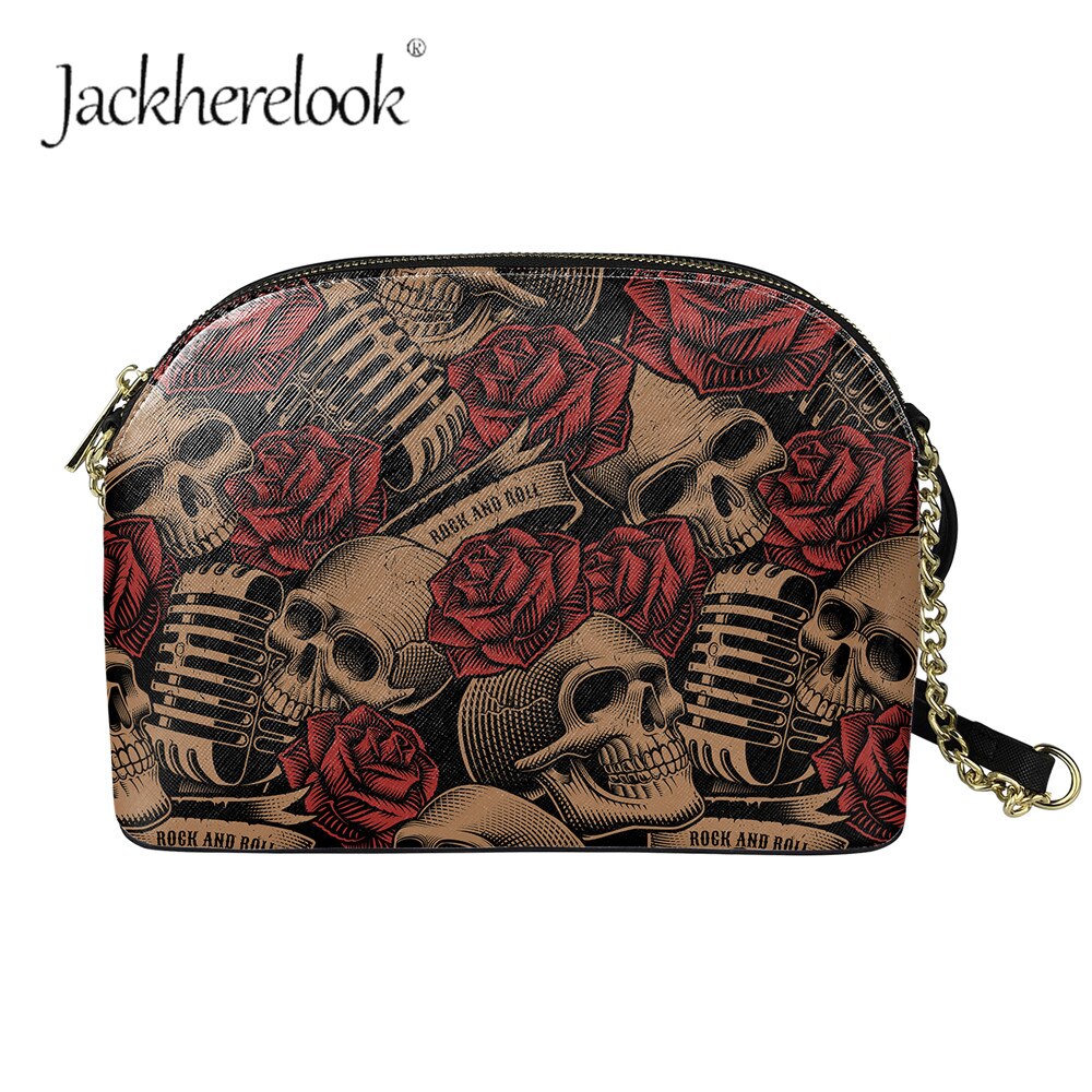 Jackherelook dames suikerschedel patroon dames rits crossbody tassen schoudertassen gothic stijl trend handtassen: Zbx 381 d 49