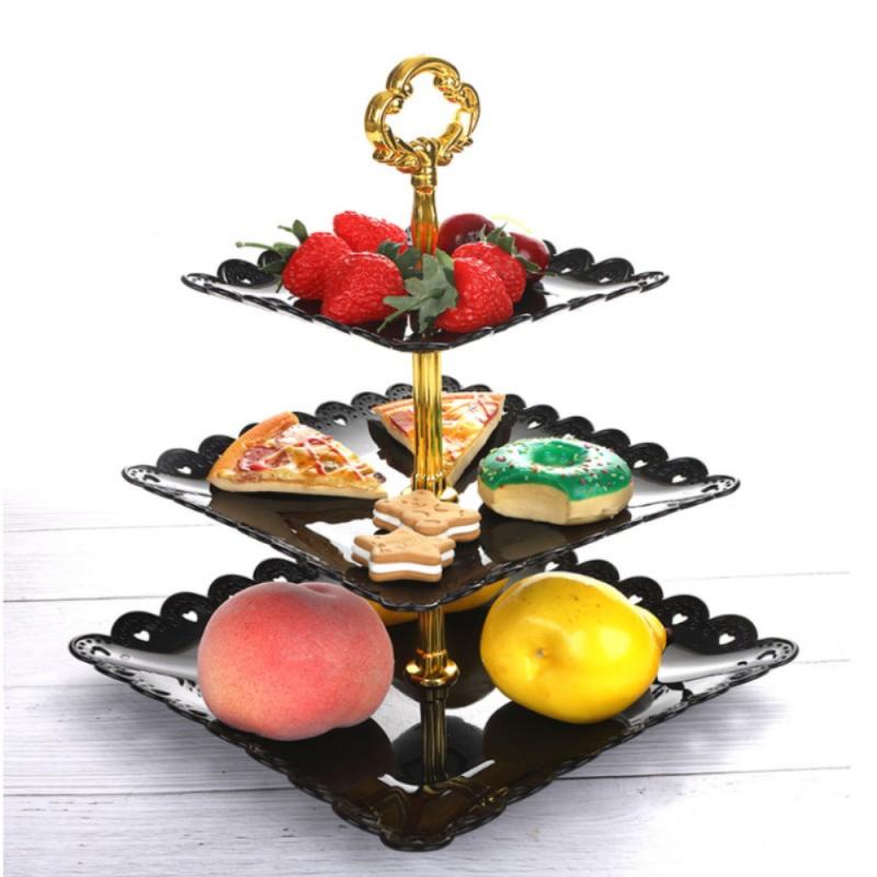 Europese Stijl Fruit Trays Plastic Dessert Snoep Snack Fruite Brood Cookie Lade Voor Thuis Woonkamer Servies Schotel En