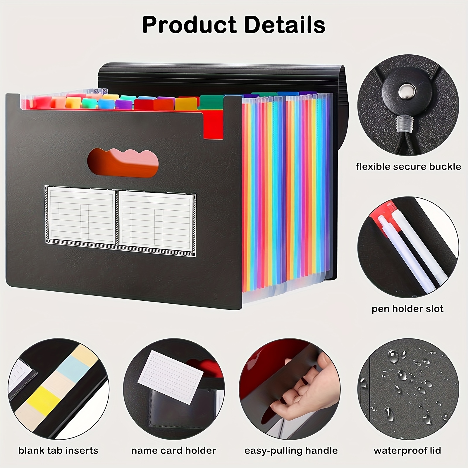 1 st Plastic Uitbreidbare Bestand Organizer Map Manager 25 Pocket Document Ontvangst Manager Map voor School Home Office Accessoires