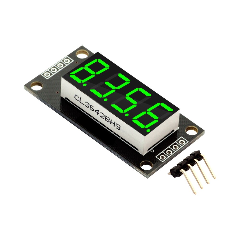 0.36 inch TM1637 LED Display Module 4 Digit LED Indicator For Arduino DIY Red Green Blue Yellow White: green