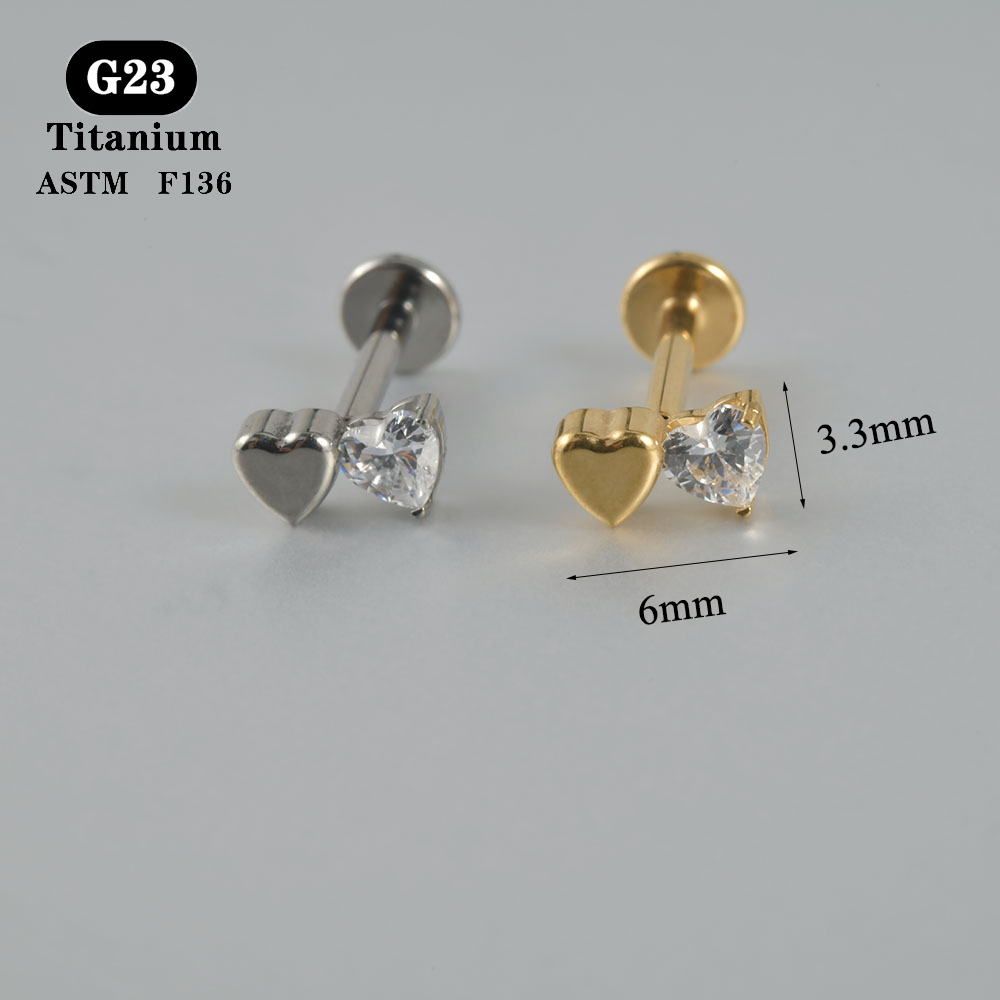 1 pendiente ASTM F136 de circonita de titanio con parte posterior plana, 12 estilos, pendientes de , lóbulo, hélice, cartílago del trago, joyería para Piercing, 1,2x8mm: Negro / Chapado en zinc azul