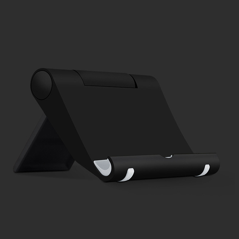 Portable Fold-up Stand Cradle Holder For iPad Tablet Kindle e-Readers Galaxy Smart Phone Stand for iPhone cellphone Desk support: Black