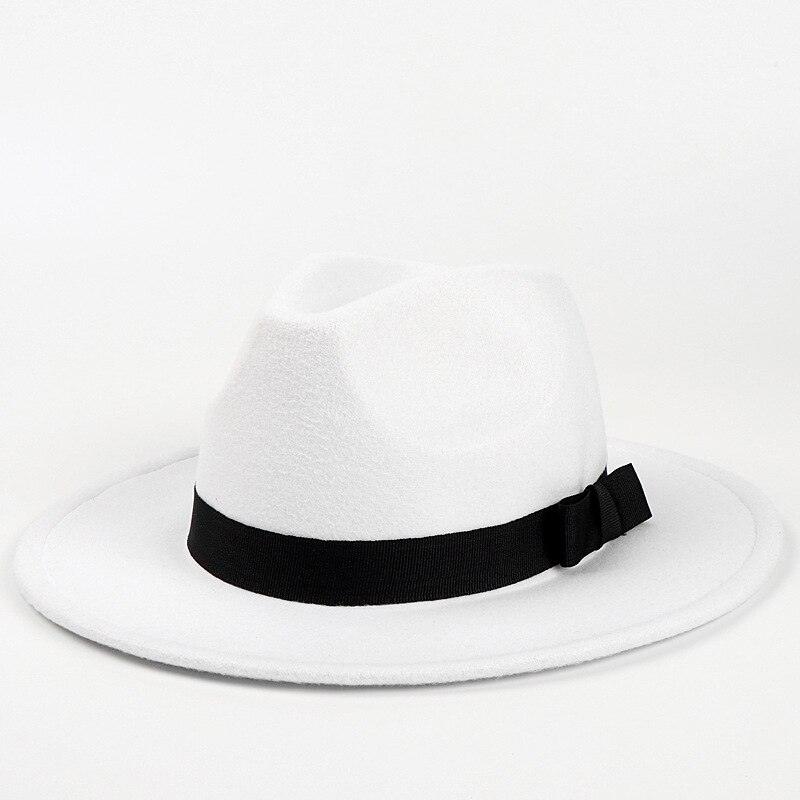 Black Top Hat for Men Felt Tuxedo Costume Coachman Dress Up Fedoras Hats: white
