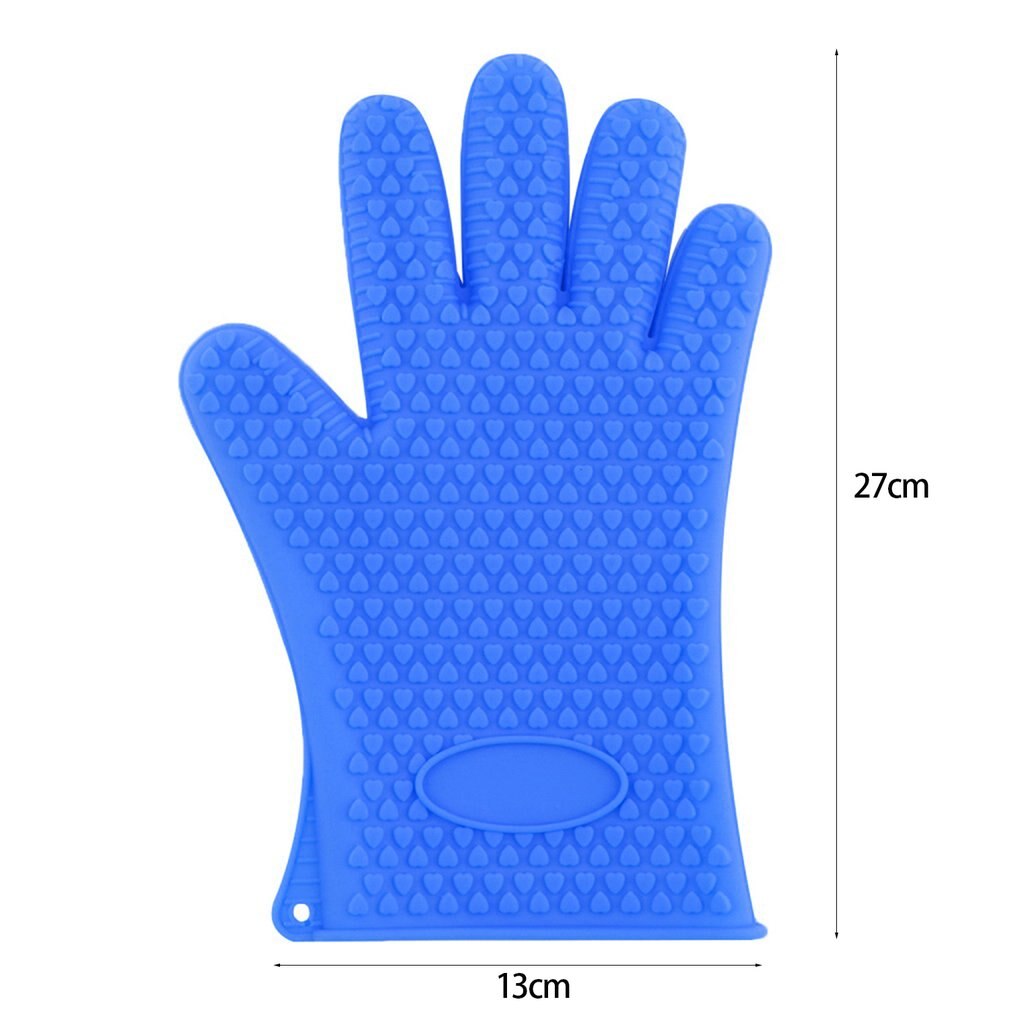 Cuisine micro-ondes mitaine four isolé résistant à la chaleur Silicone gant four porte-Pot cuisson BBQ cuisson outil antidérapant