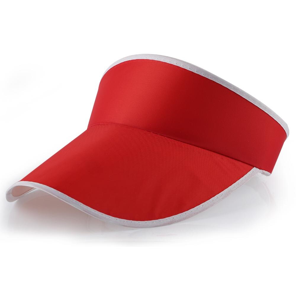 Rød air top cap sommer sport visir til mænd orange poly mesh hat til kvinder tennis kvinders hip hop snapback masculino gorra: Rød