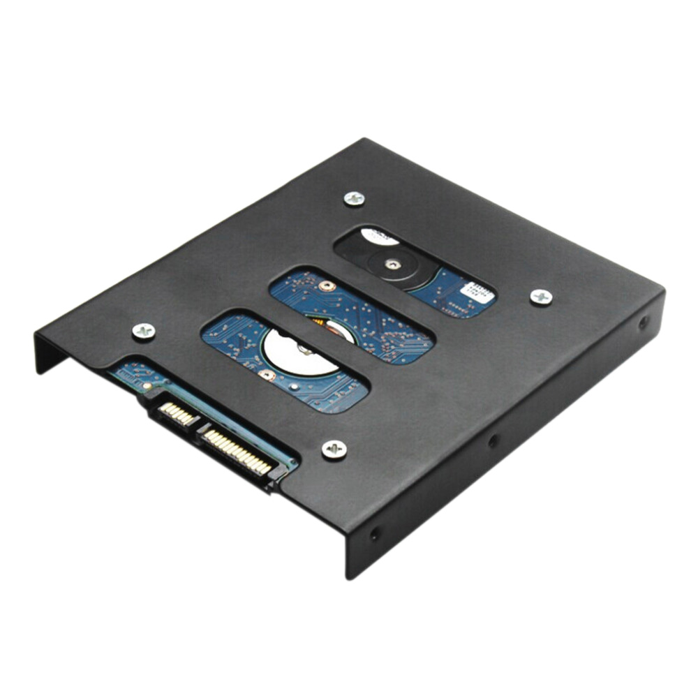 2 stks 2.5 "tot 3.5" SSD HDD Metal Adapter Dock Case Caddy Montagebeugel Harde Schijf Houder Voor PC SSD HDD Houder Stand computer