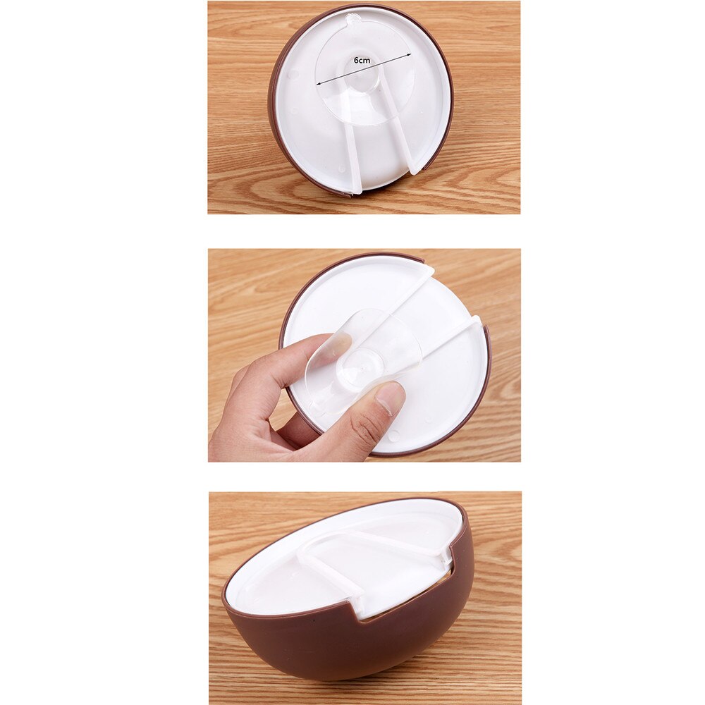 Brand stylish and Plastic Suction Cup Soap Toothbrush Box Dish Holder Bathroom Shower Accessory