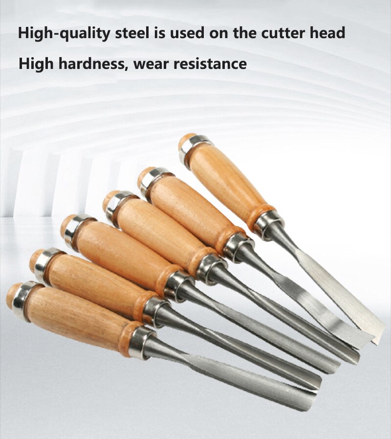 12Pcs/set Manual Wood Carving Hand Chisel Tool Set Carpenters Woodworking Carving Chisel DIY Hand Tools