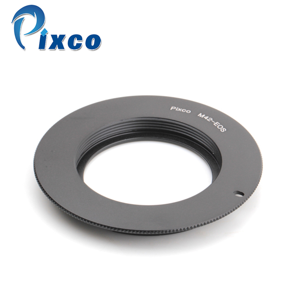 Pixco Lens Adapter M42-for EOS, Adapter ring M42 Lens Pak voor Canon Camera (Zwart), voor Canon EOS DSLR Camera