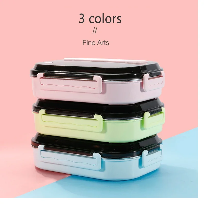 4 Compartment Sealed Lunch Box Stainless Steel Insulated Lunch Box Lunch Box Picnic Storage Multi-compartment Children's Bowl