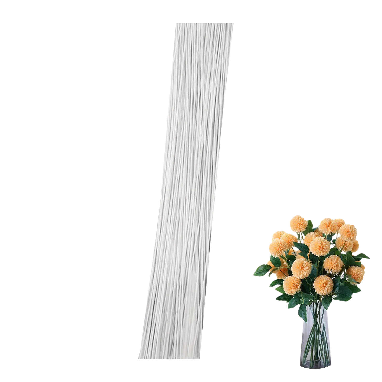 100 Uds. Accesorios para ramo Artificial, tallos de alambre Floral, fabricación de coronas, manualidades de flores, alambre de hierro, pegamento, poste de flores envuelto