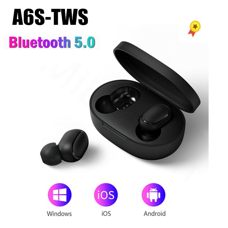 Bluetooth Oortelefoon Tws Draadloze Oordopjes 5.0 Noise Cancelling Headsets Sport Waterdichte Oordopjes Vingerafdruk Touch Met Microfoon
