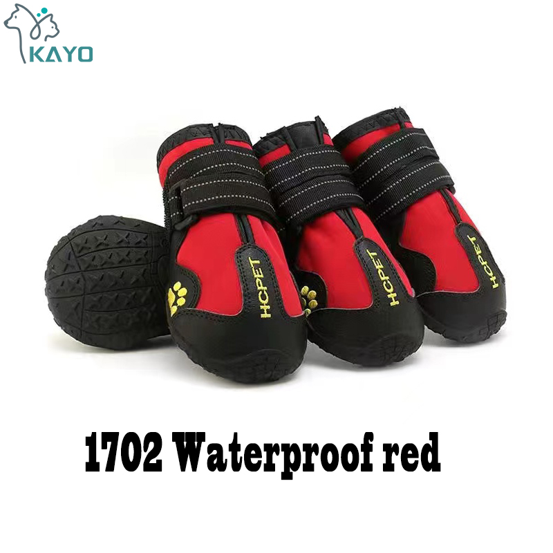 Hondenschoenen Waterdichte antislip regenlaarzen Warme sneeuw Reflecterend voor kleine grote huisdieren Sporttraining Bescherm huisdiervoeten 4 stuks