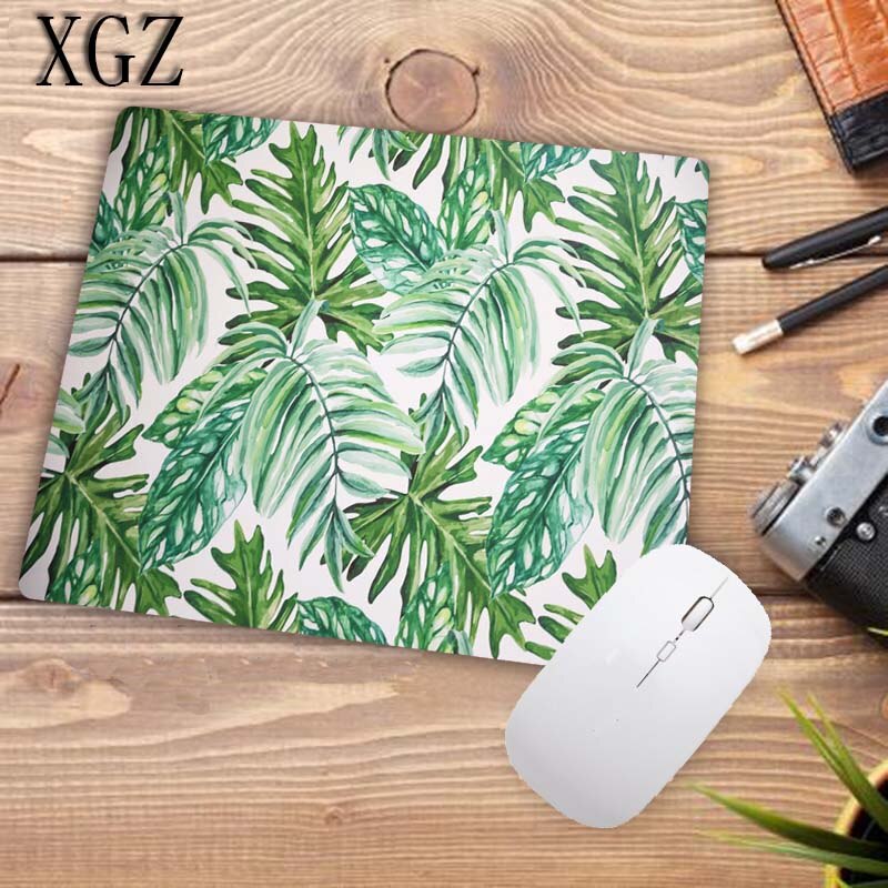 Xgz bananblad växt stor spelmusmatta låskant musmatta tangentbordsmatta skrivbordsmatta för bärbar dator laptop gamer musmatta xxl: 250 x 290 x 2mm