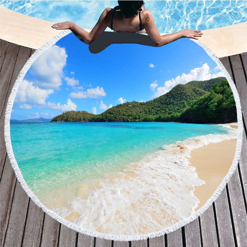 Badlakan strandhandduk rund strandhandduk recznik plazowy strandlaken toalla playa serviette de plage toalha de praia havlu: Handduk 4