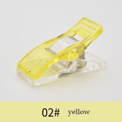 NäHenne Clips Kunststoff Schellen Quilten basteln Häkeln betroffen Sicherheit Clips Verschiedene Farben Bindung Clips Papier 20/50Stck: Gelb  20Stck