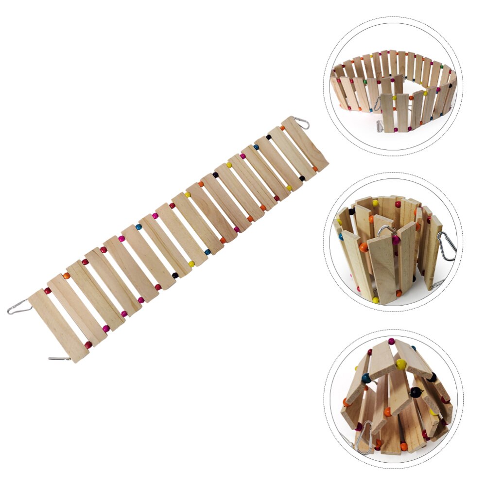 Natural Wood Parrot Ladder Parrot Swing Parrot Perch for Bird Poultry Rooster