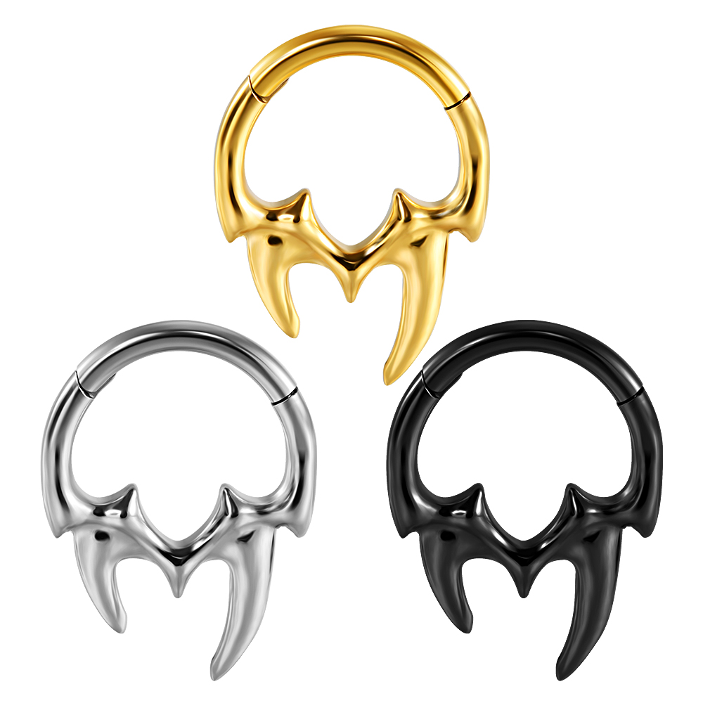1/3 stk. sæt måne vanddråbe slange septum piercing clicker blomst næseringe 16g segment brusk daith hoop øreringe smykker