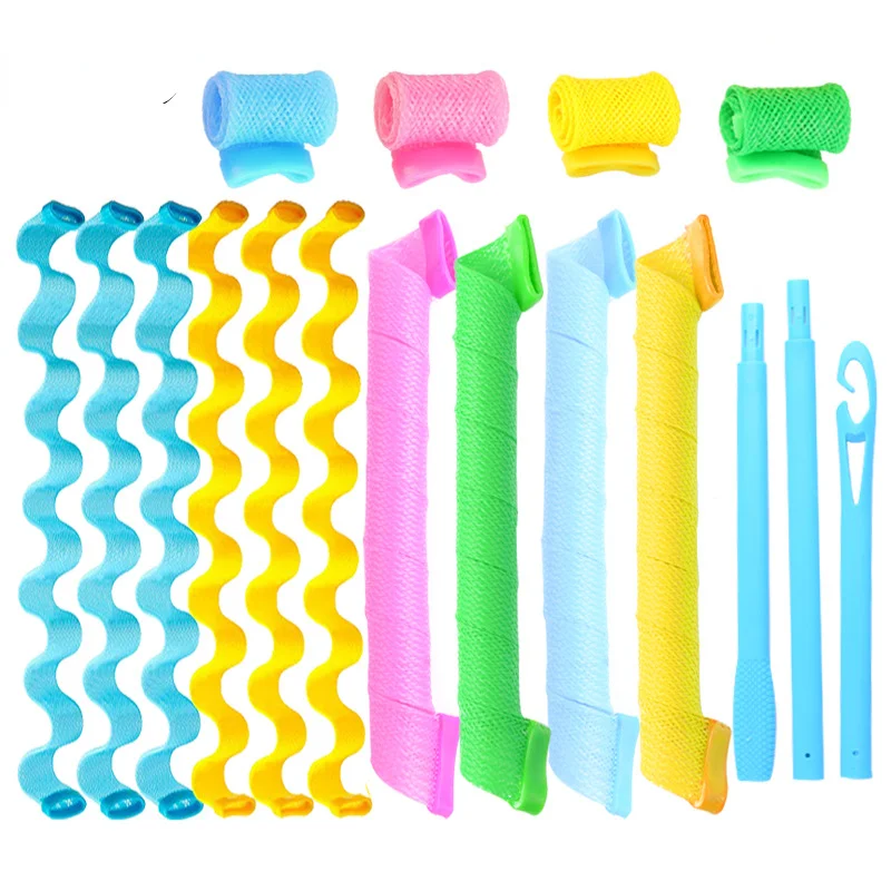 Haar rollen (15/19/30cm) Schnecken bilden nicht Wellenform Spirale runde Locken Locken wickler weiche Magie DIY