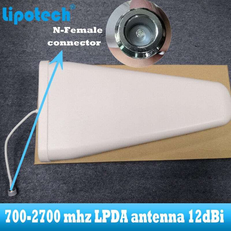 Antena exterior lpda 700-2700 mhz do impulsionador do sinal do telefone celular de lintratek 12dbi 2g 3g 4g repetidor celular para o amplificador de gm lte dcs