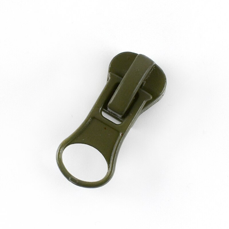 Meetee 10pcs 5# Resin Zipper Head Thick Candy Color Zipper Pull Slider DIY Repair Pillow Quilt Bedding Bags Sewing Clothes ZT005: ArmyGreen