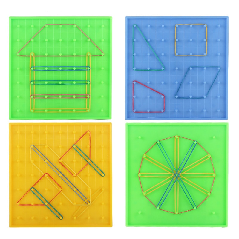 Plast spikplatta primär matematik spikbräda verktyg geometri demo barn pedagogisk leksak undervisningsinstrument pussel leksak gyh