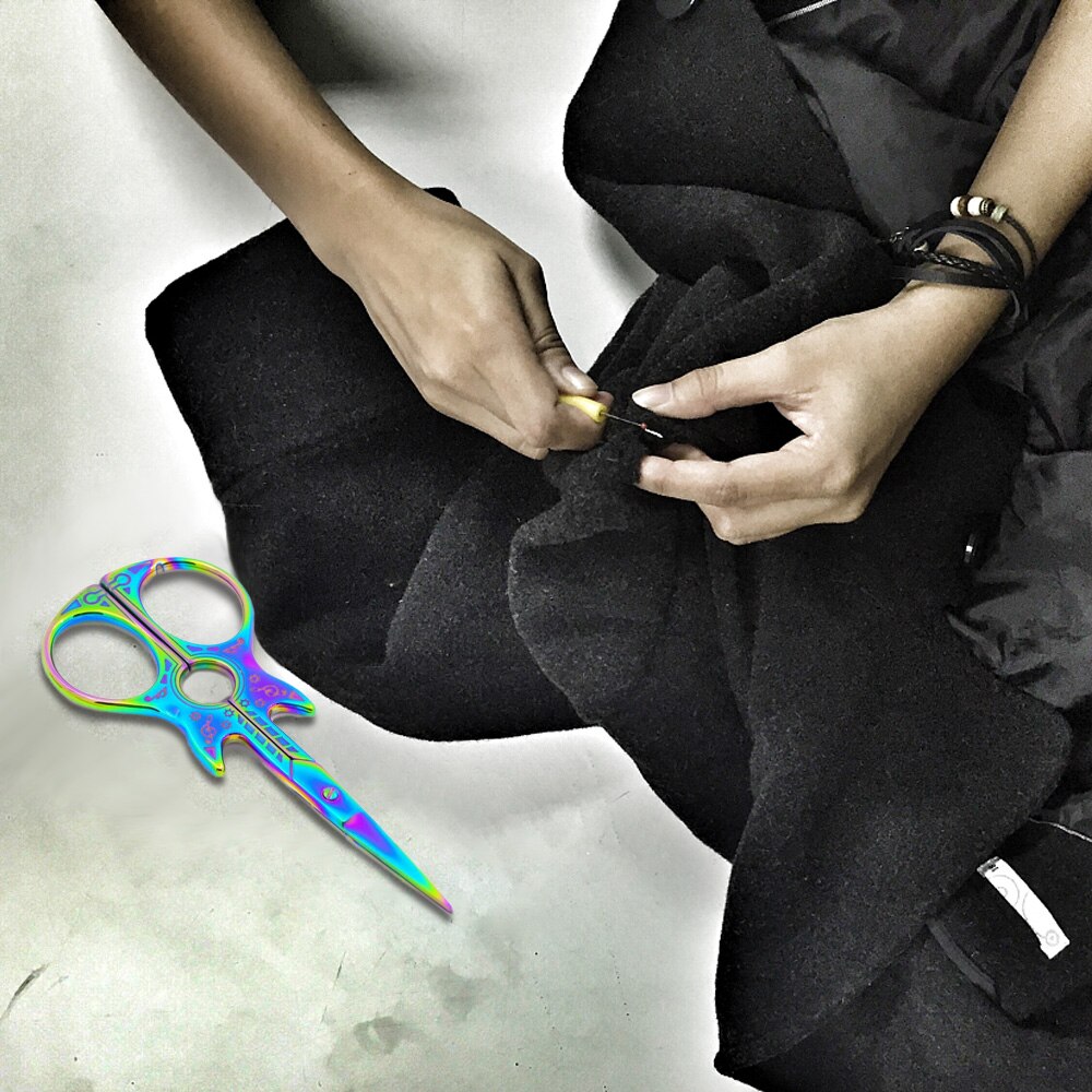 Classic Guitar Embroidery Scissors Stainless Steel Sharp Tip Scissors Sewing Tool for DIY Crafts Art Work Handmade Projects