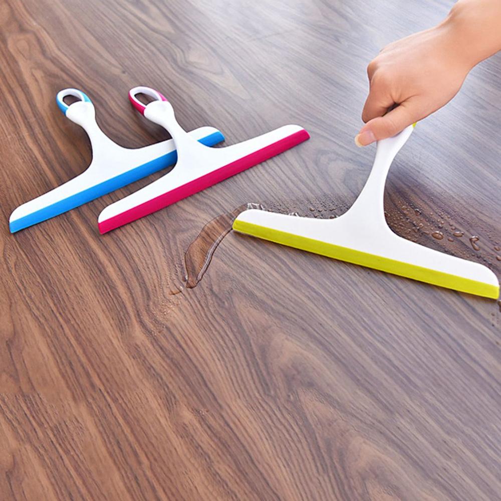 Glass Window Wiper Soap Cleaner Soft Silicone Blade Home Shower Bathroom Mirror Scraper Car Windshield Wiper blue