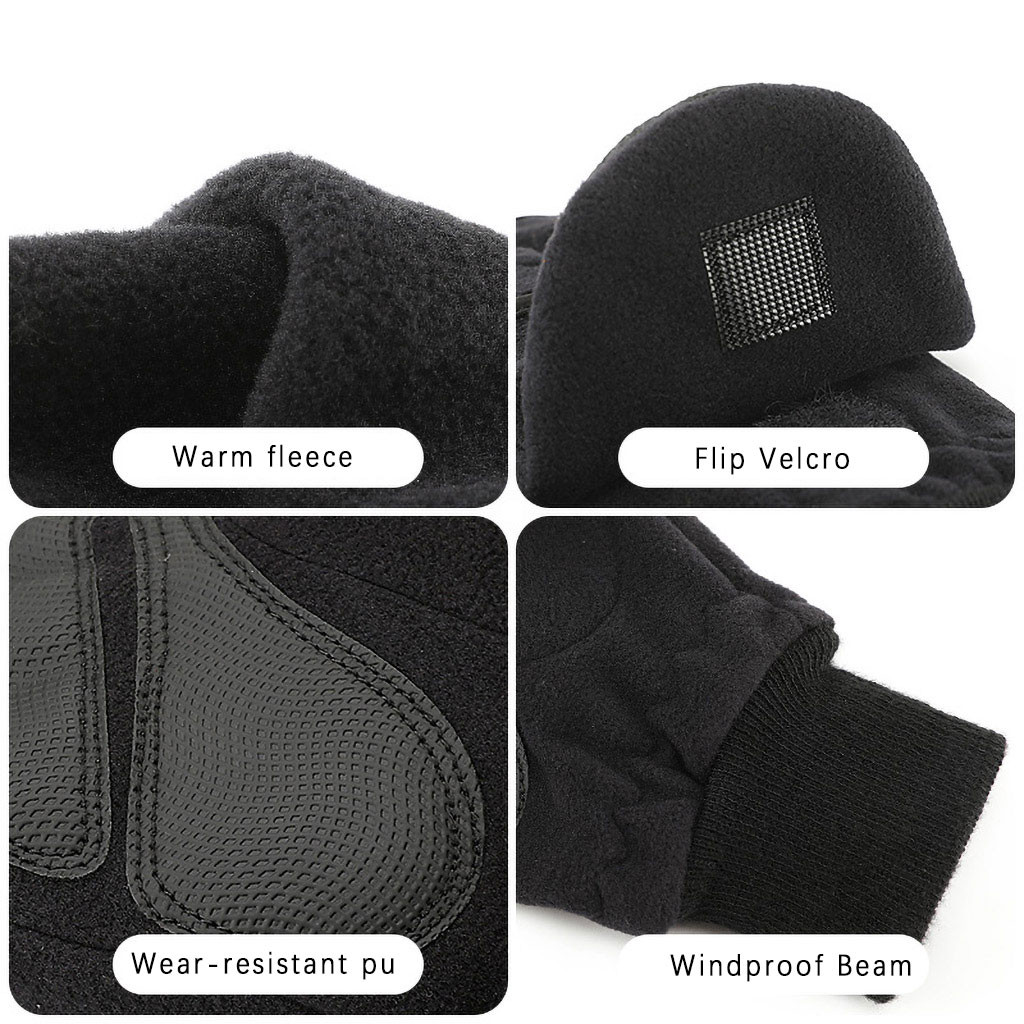 1 pair gloves Winter Thick Warm Men's Gloves Outdoor Photography Gloves High photographer shooting gloves P #5