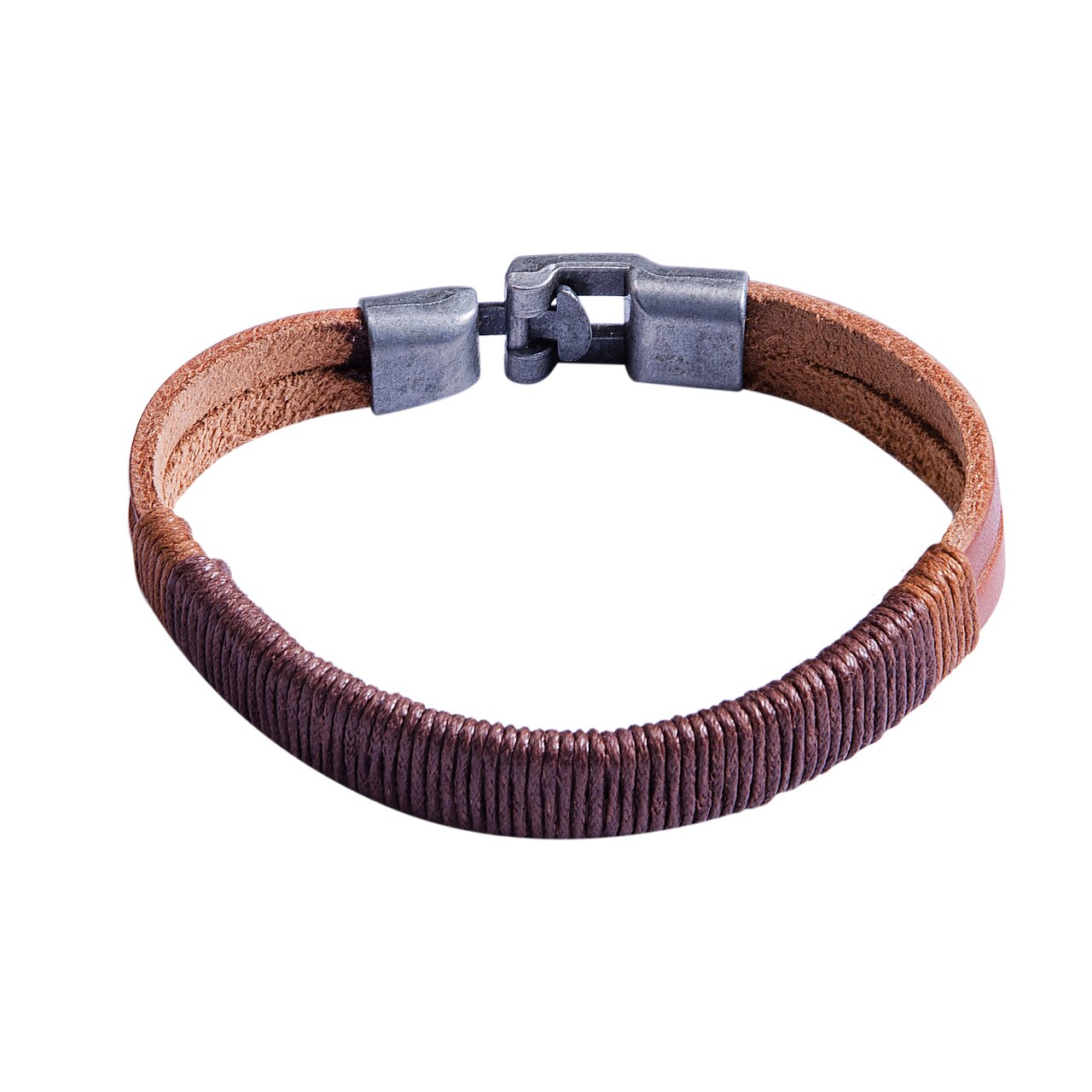 Men's Braided Leather Bracelet Vintage Charm Bangle Wristband Jewelry Retro Bangles: Brown